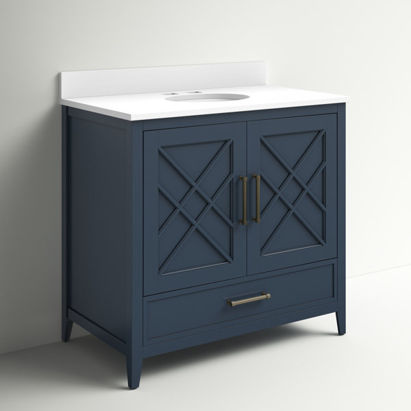 Sand & Stable Brecken 36'' Single Bathroom Vanity with Stone Top